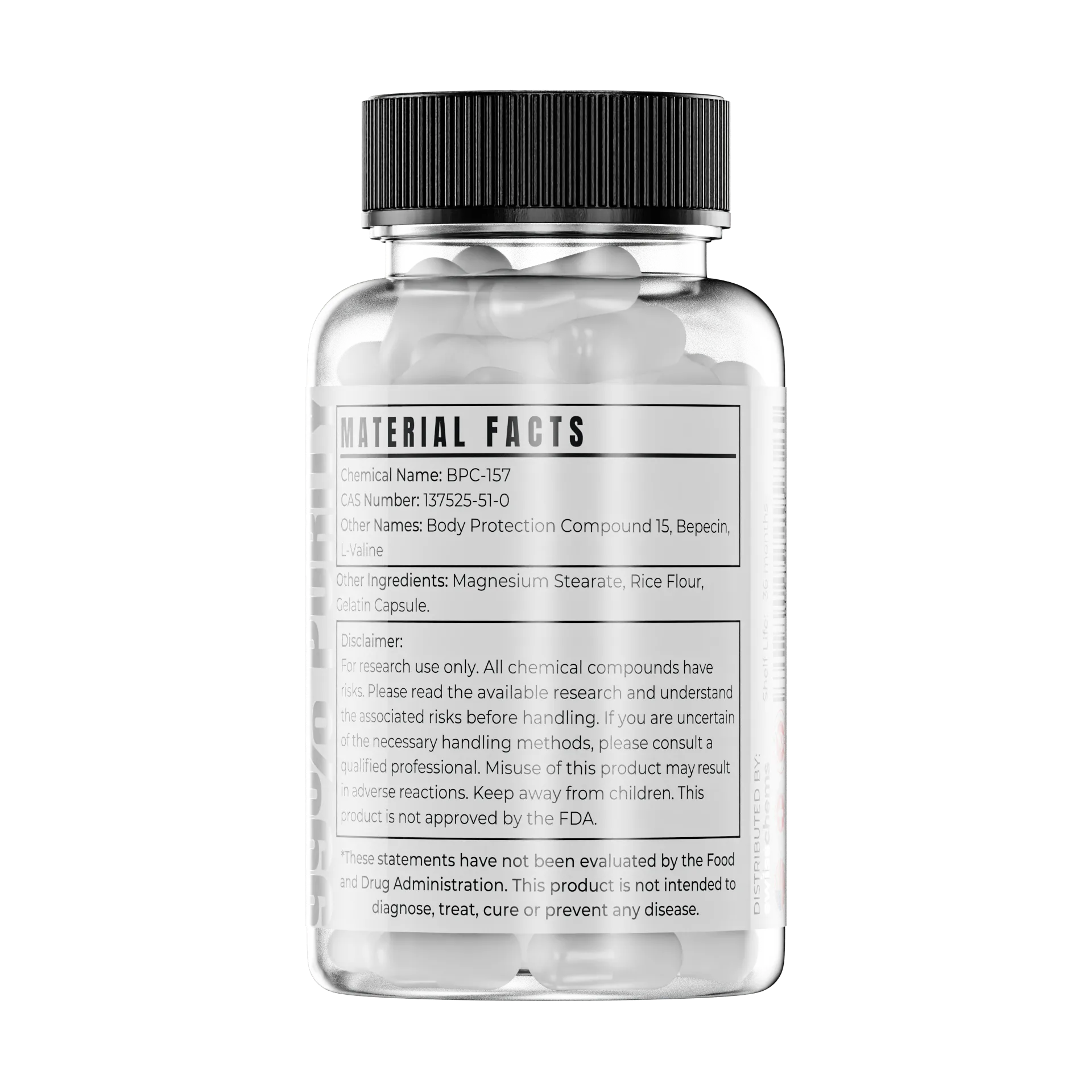 SwissChems BPC-157 Peptide Capsules 0.5mg 60 Count - Image 2