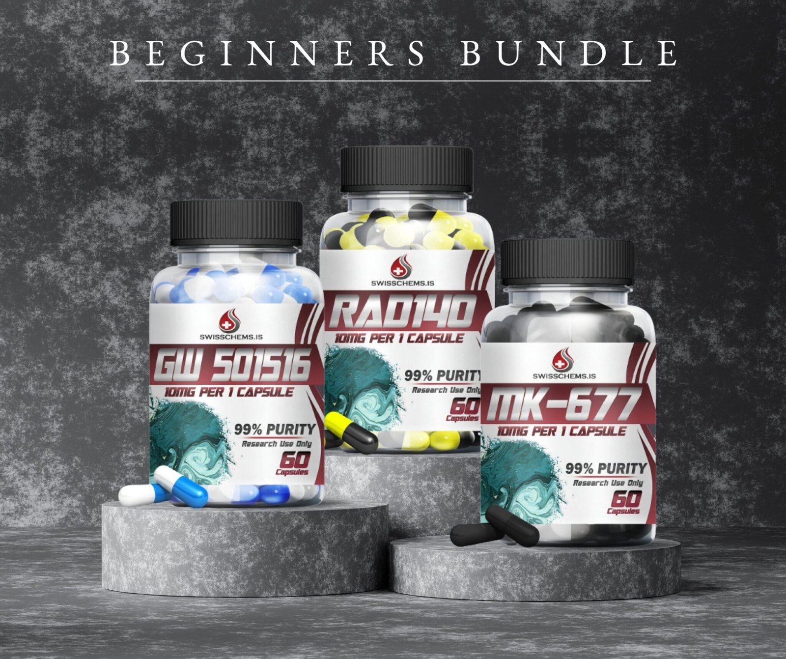 SwissChems Research Compound Bundle RAD140 GW501516 MK677 Value Pack - Image 7