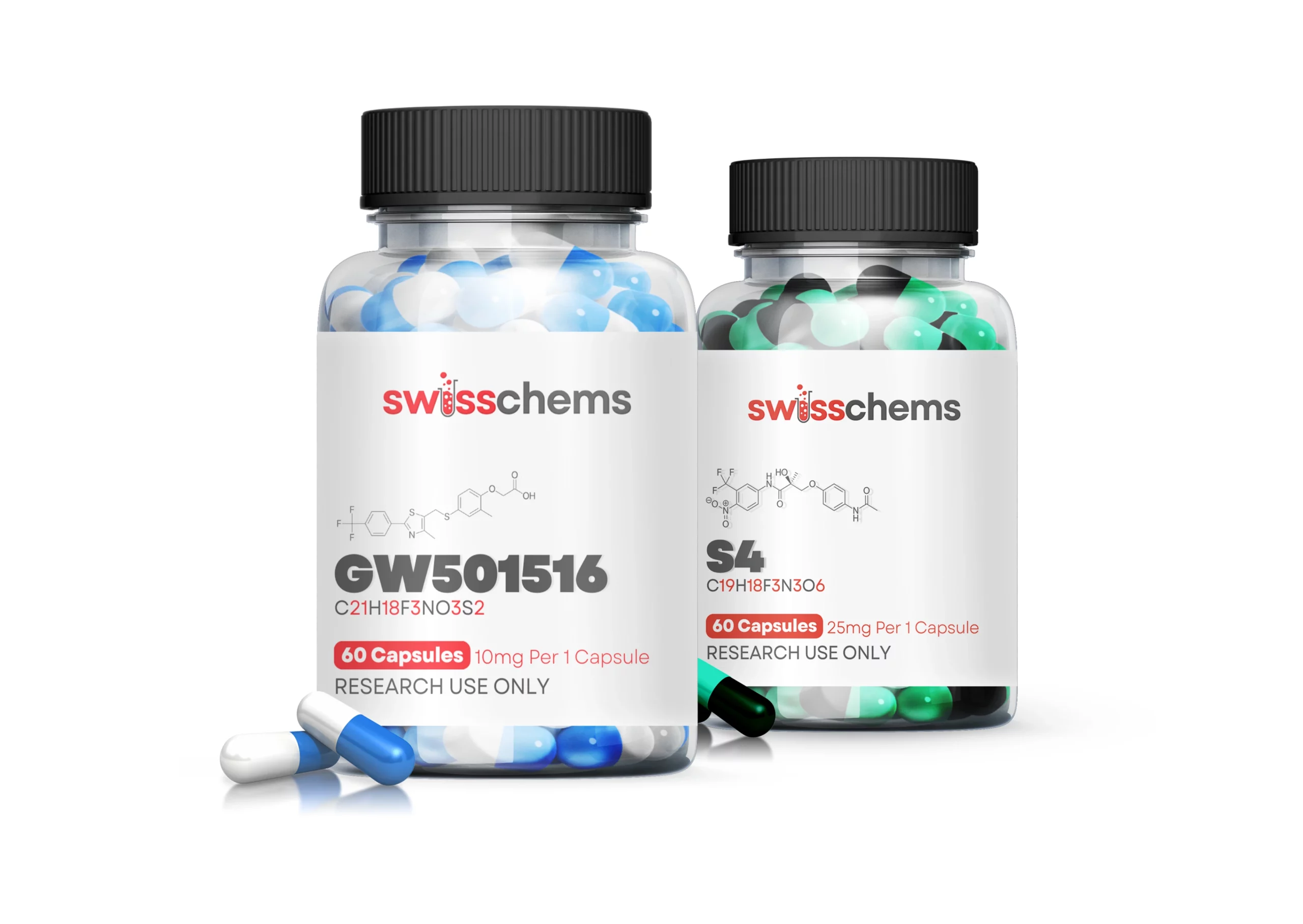 SwissChems S4 Andarine and GW-501516 Cardarine Laboratory Research Stack