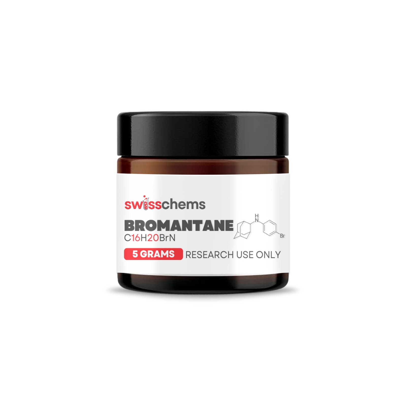 SwissChems Bromantane Powder 5g Synthetic Adamantane Derivative Research Chemical
