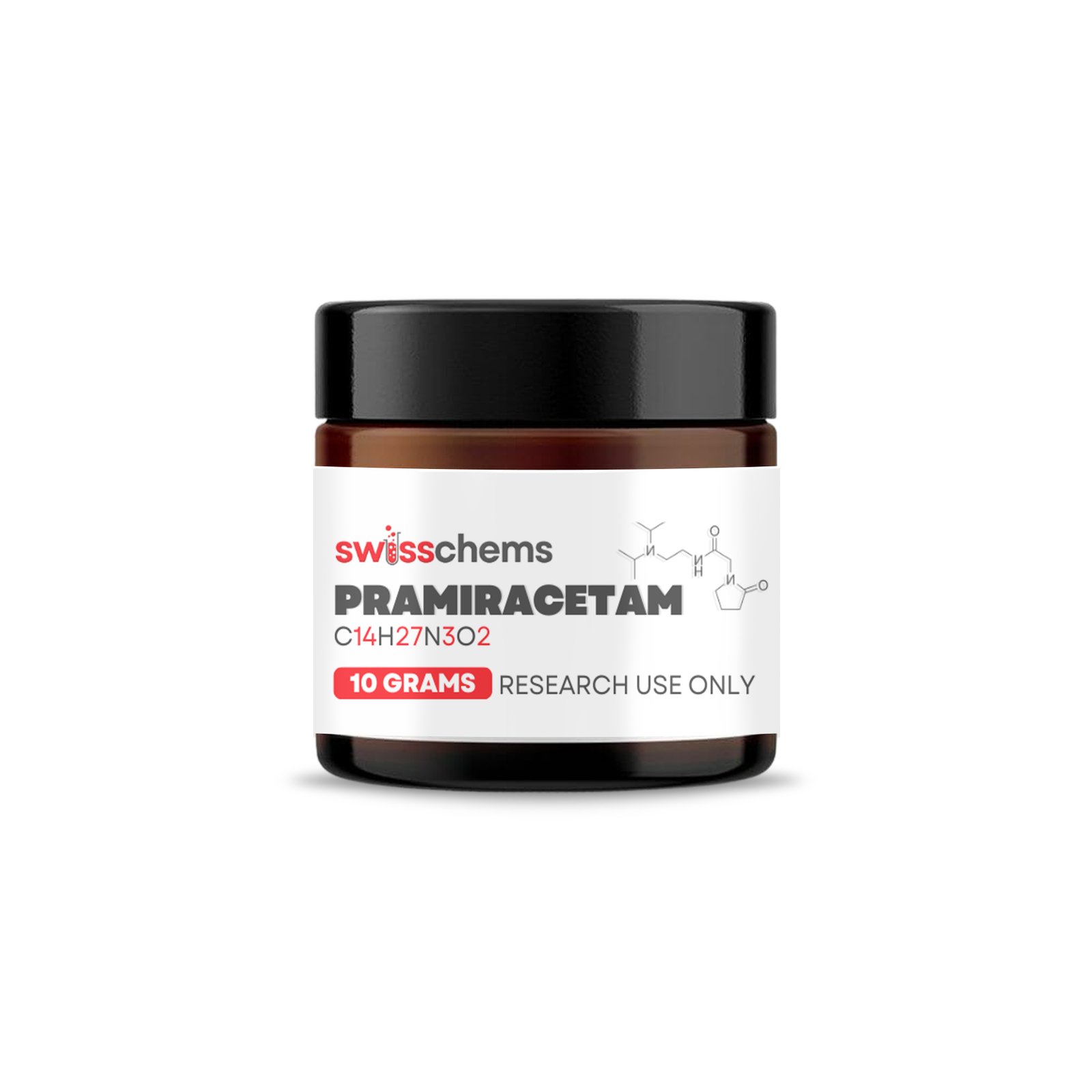 SwissChems Pramiracetam Nootropic Research Powder 10 Grams