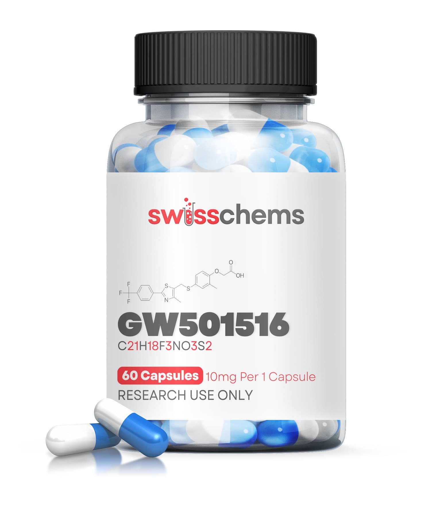 SwissChems Cutter Stack Research Bundle GW-501516 S-23 S4 - Image 2