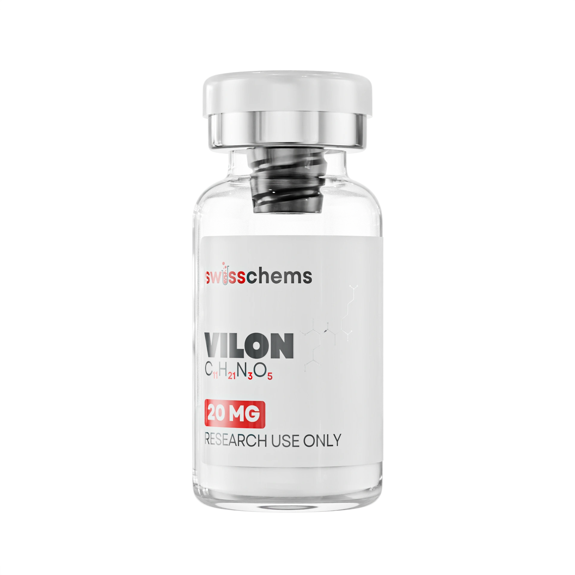 SwissChems Vilon Synthetic Bioregulatory Peptide 20mg Research Powder Formulation